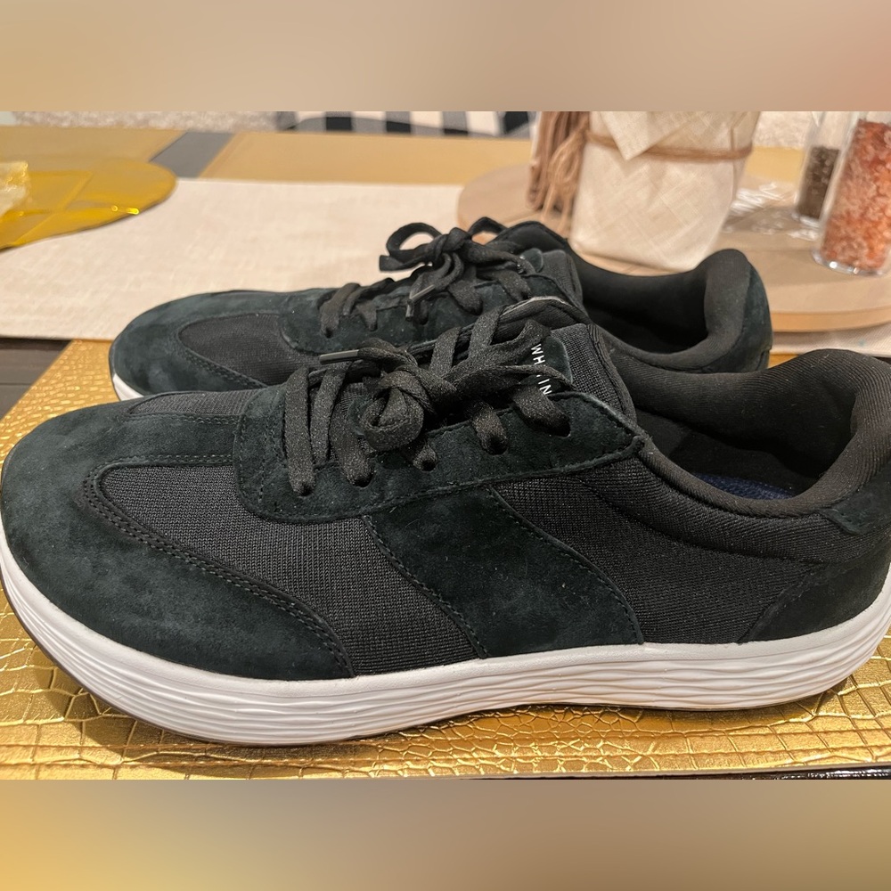 WHITIN Men's Black Sneakers with White Sole
